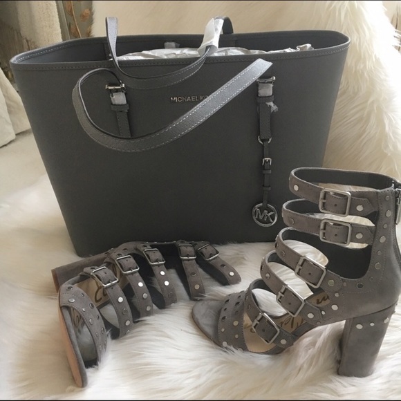 Sam Edelman Grey Suede Heels - Picture 6 of 8